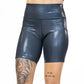 7 inch black reflective shorts