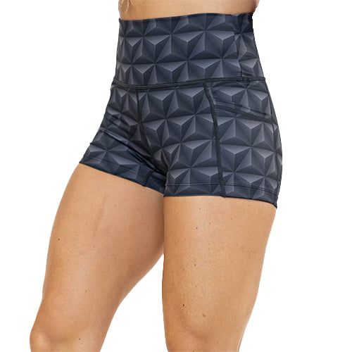 2.5 inch grey 3D triangle design shorts