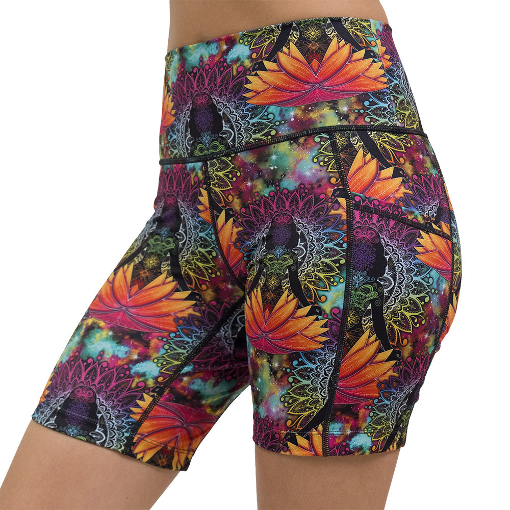 namaste all day 7 inch shorts facing the front