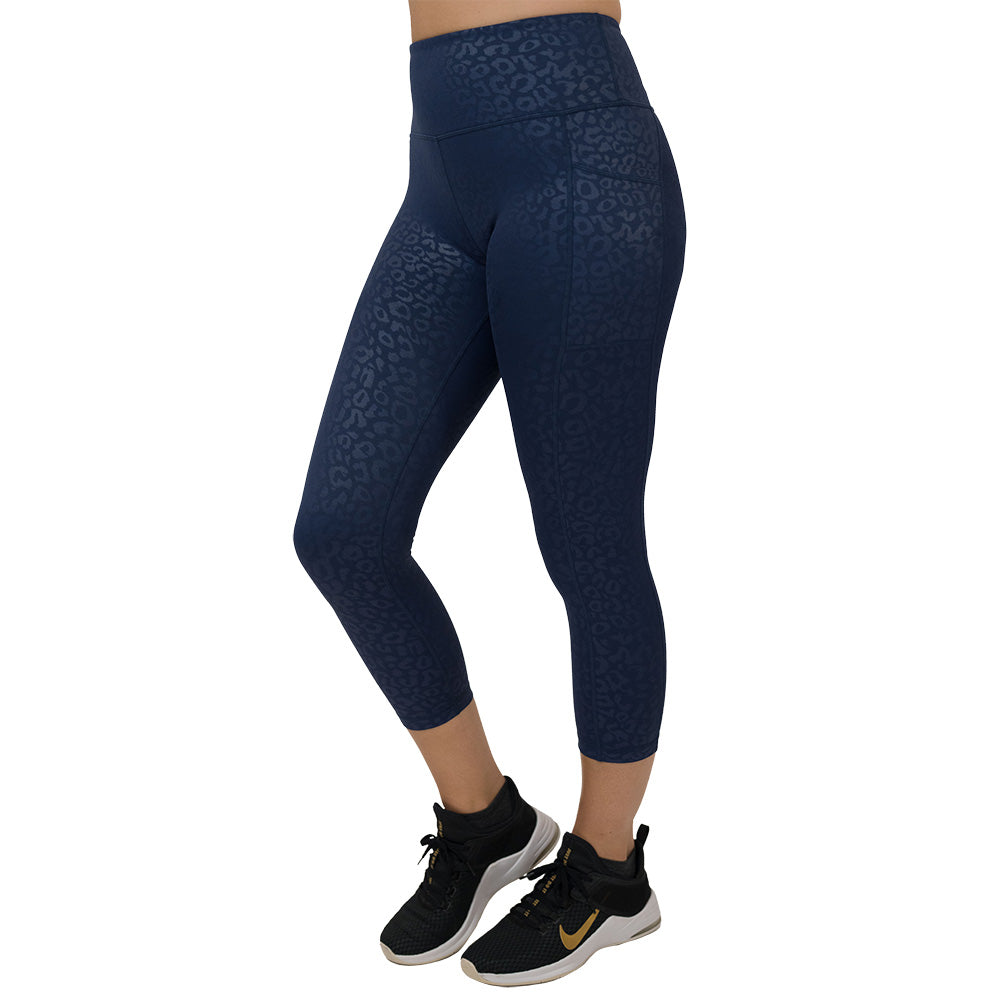 Navy Leopard Leggings
