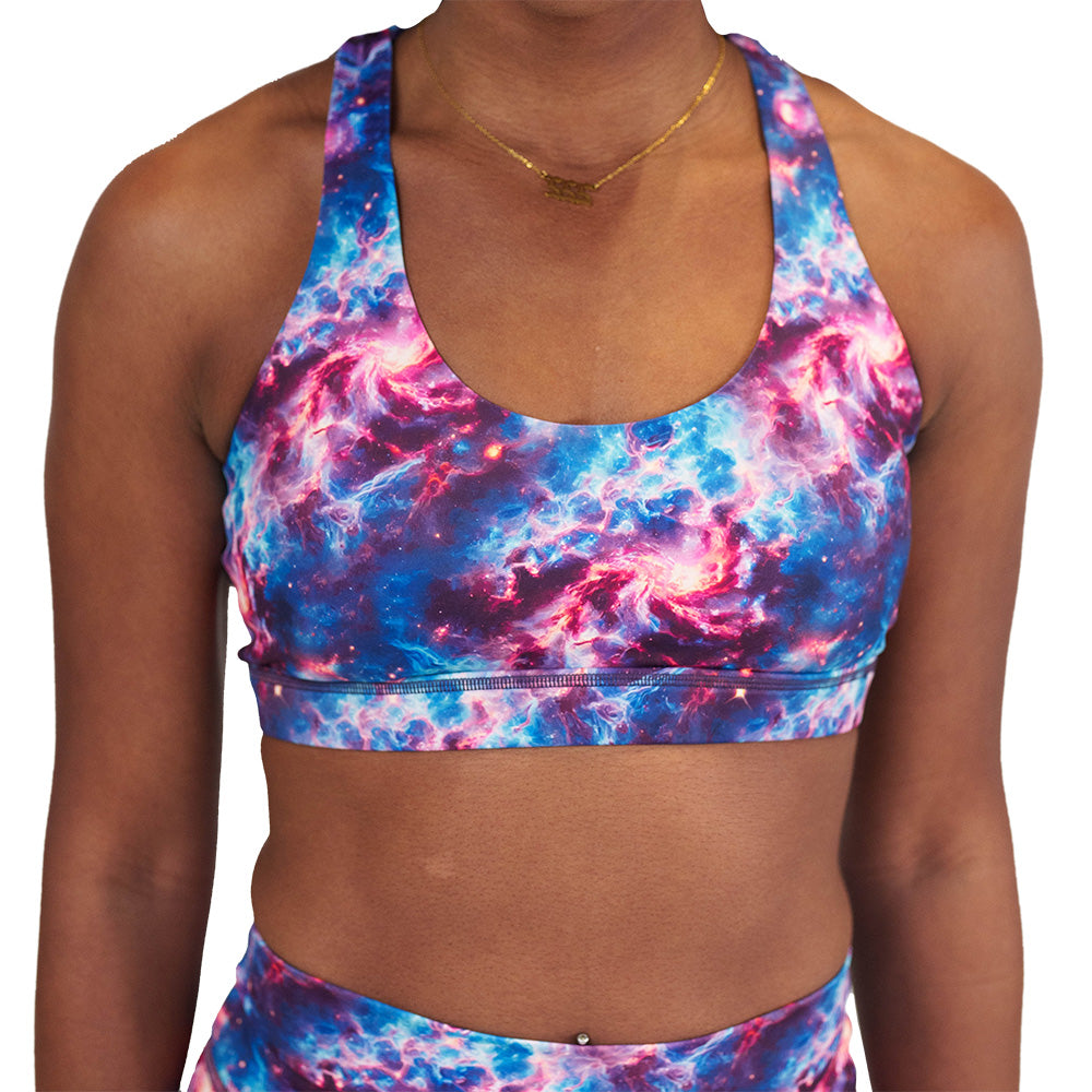 galaxy patterned bra
