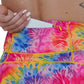 view of the back pocket of the rainbow skirt