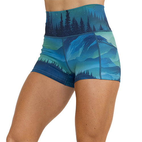 Aurora Borealis Shorts Workout Shorts for Women – Constantly