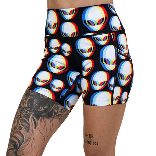  alien patterned shorts