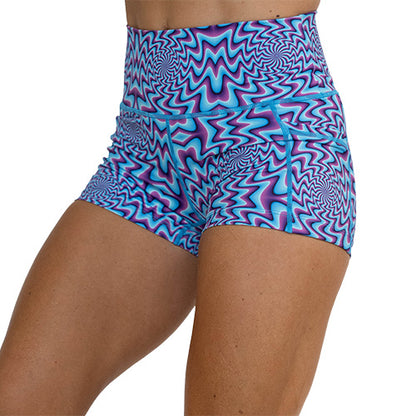2.5 inch blue and purple mind games shorts