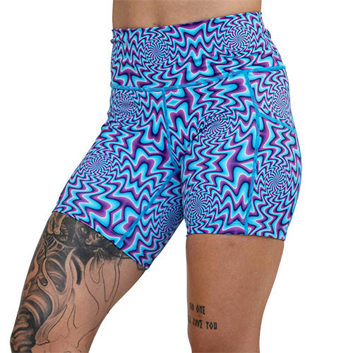 5 inch blue and purple mind games shorts