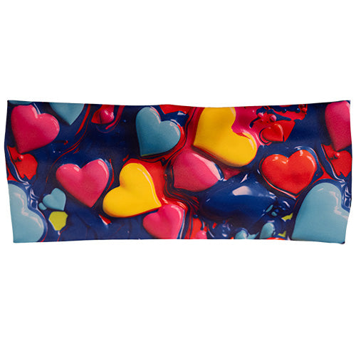 colorful heart pattern headband