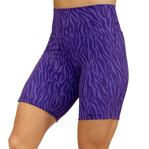 purple zebra print shorts