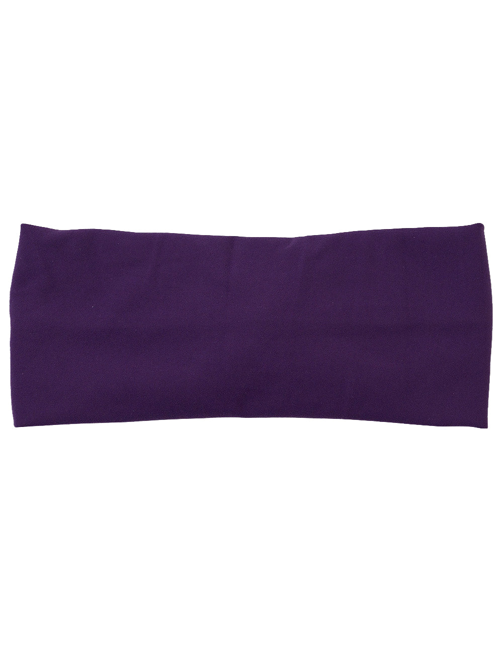 front of the purple headband against a white background