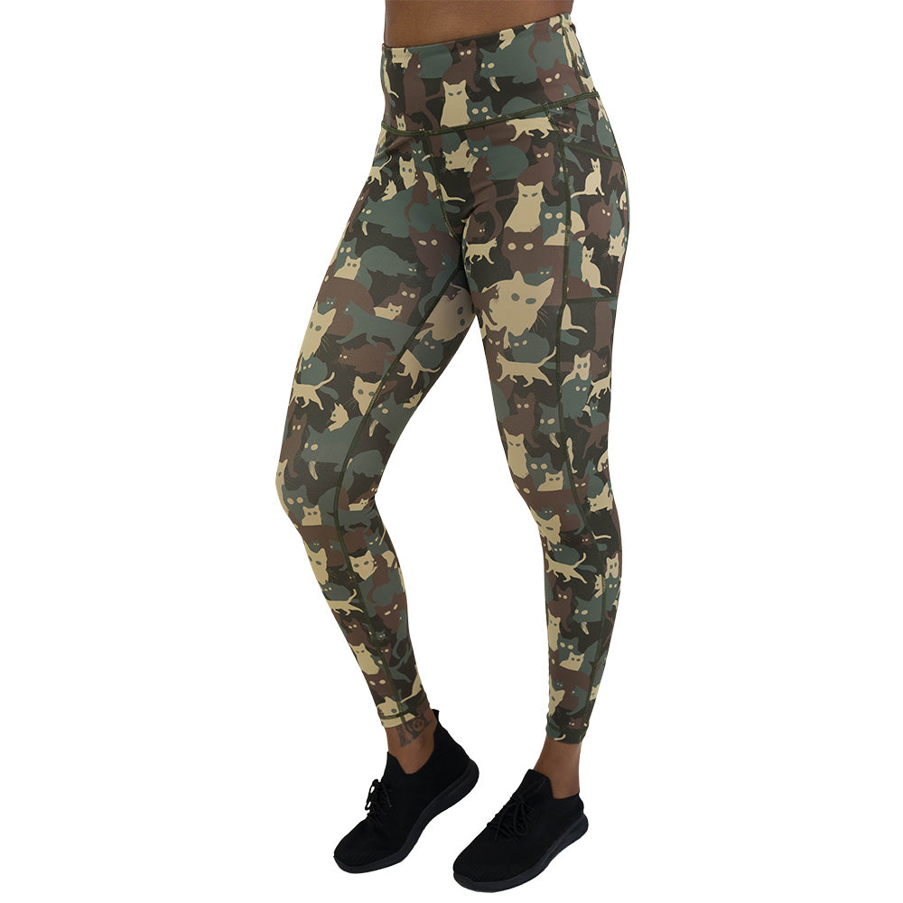 camo cat patterned leggings