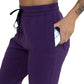 side pocket on purple joggers