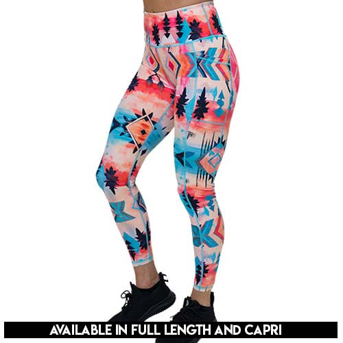 aztec patterned leggings available in full and capri length