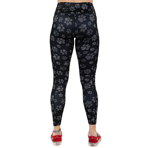 paw print leggings back