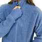 blue sherpa jacket zipper