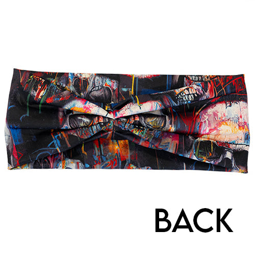 back of skull paint splatter headband
