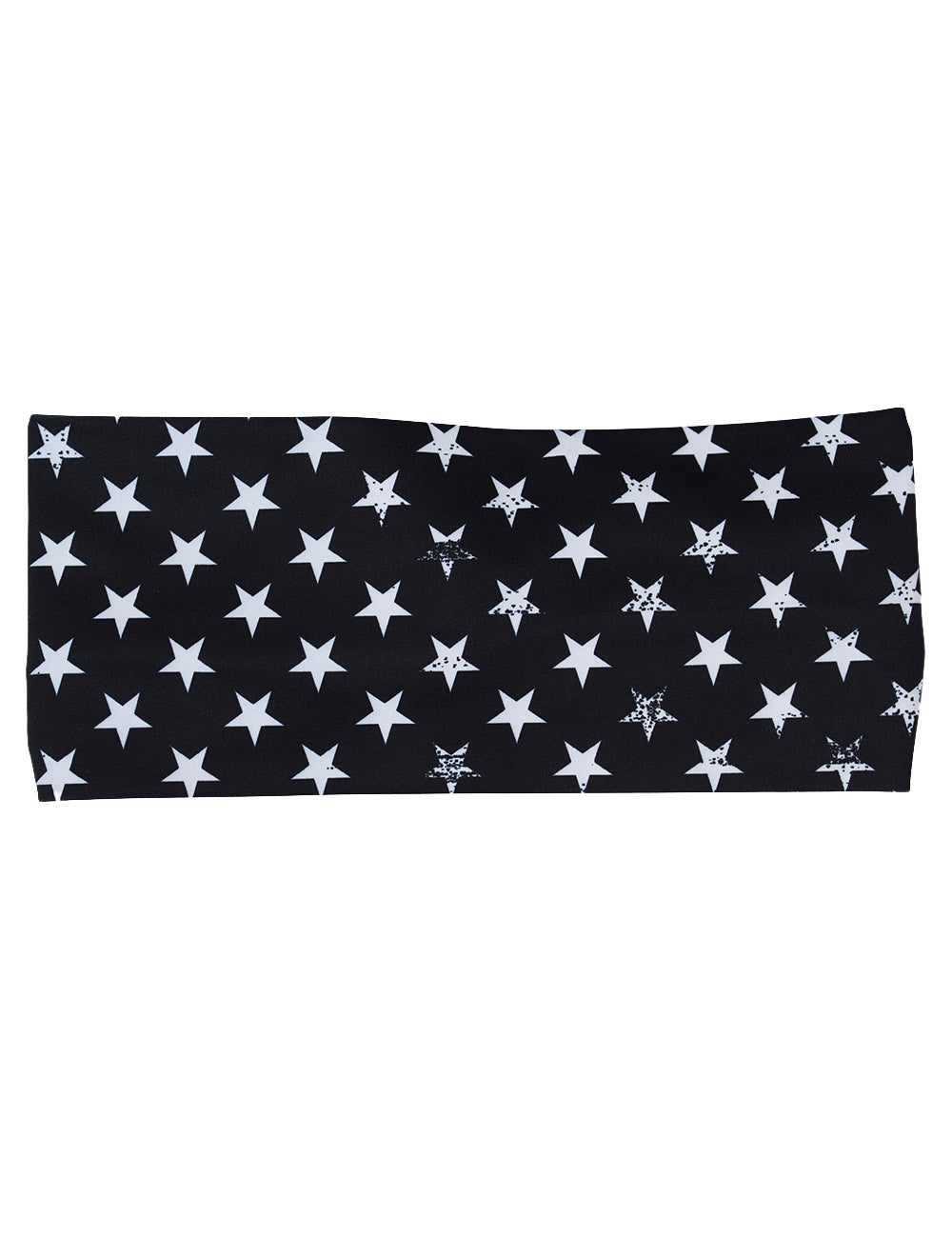 front of the black headband with white stars against a white background