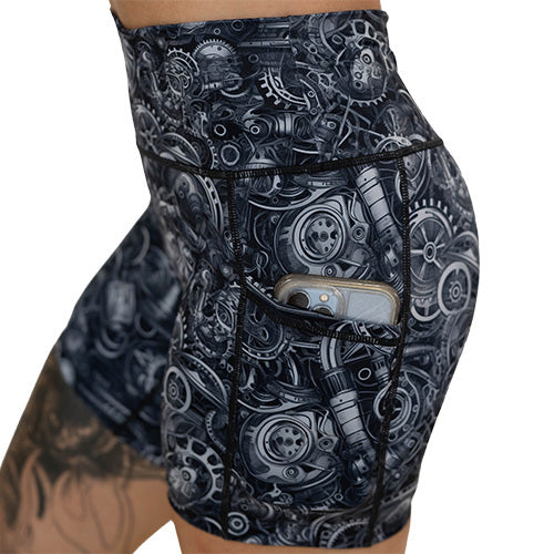 steampunk inspired shorts side pocket