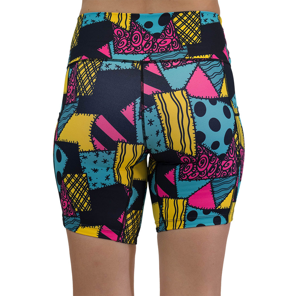 back of the patch print shorts