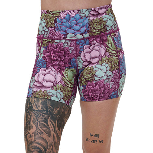 5 inch colorful succulents shorts