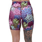 back of 7 inch colorful succulents shorts