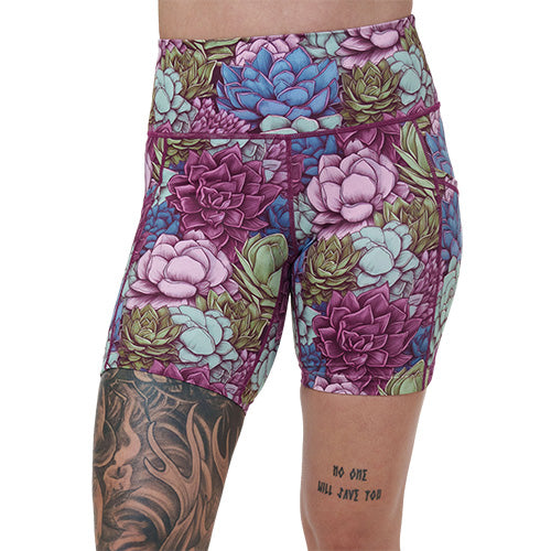 7 inch colorful succulents shorts