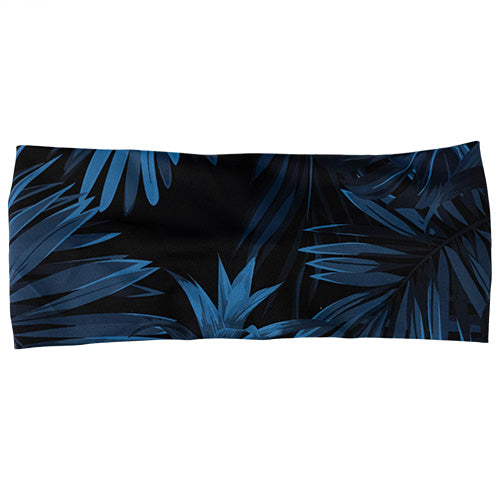 blue palm leaf headband