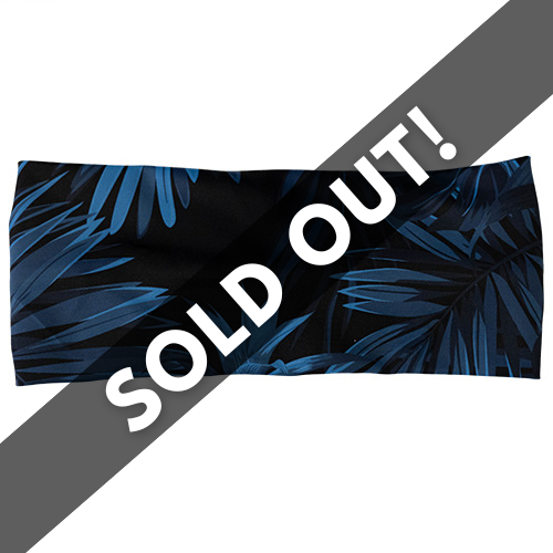 blue palm leaf headband sold out
