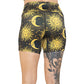 back of 5 inch sun & moon design shorts