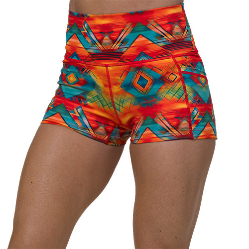 2.5 inch colorful aztec pattern shorts