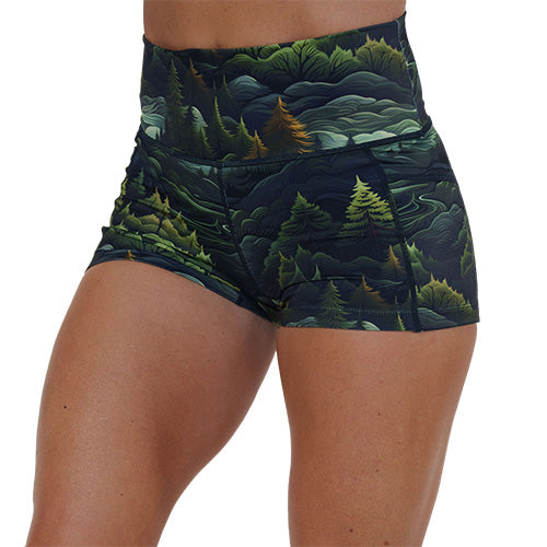 2.5 inch tree patterned shorts