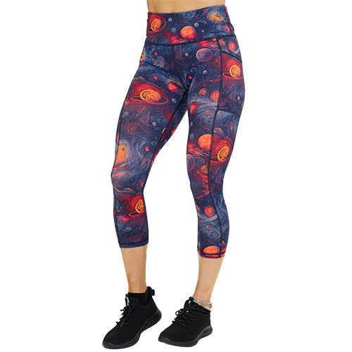 capri length planet themed leggings