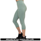 solid green leggings available in full and capri length
