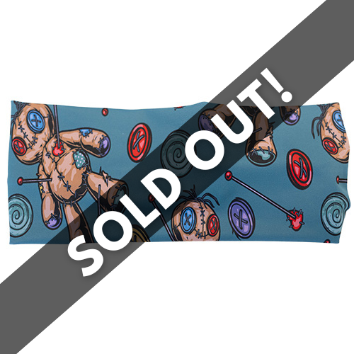 blue voodoo doll print headband sold out