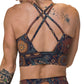 back of boho floral patterned sports bra