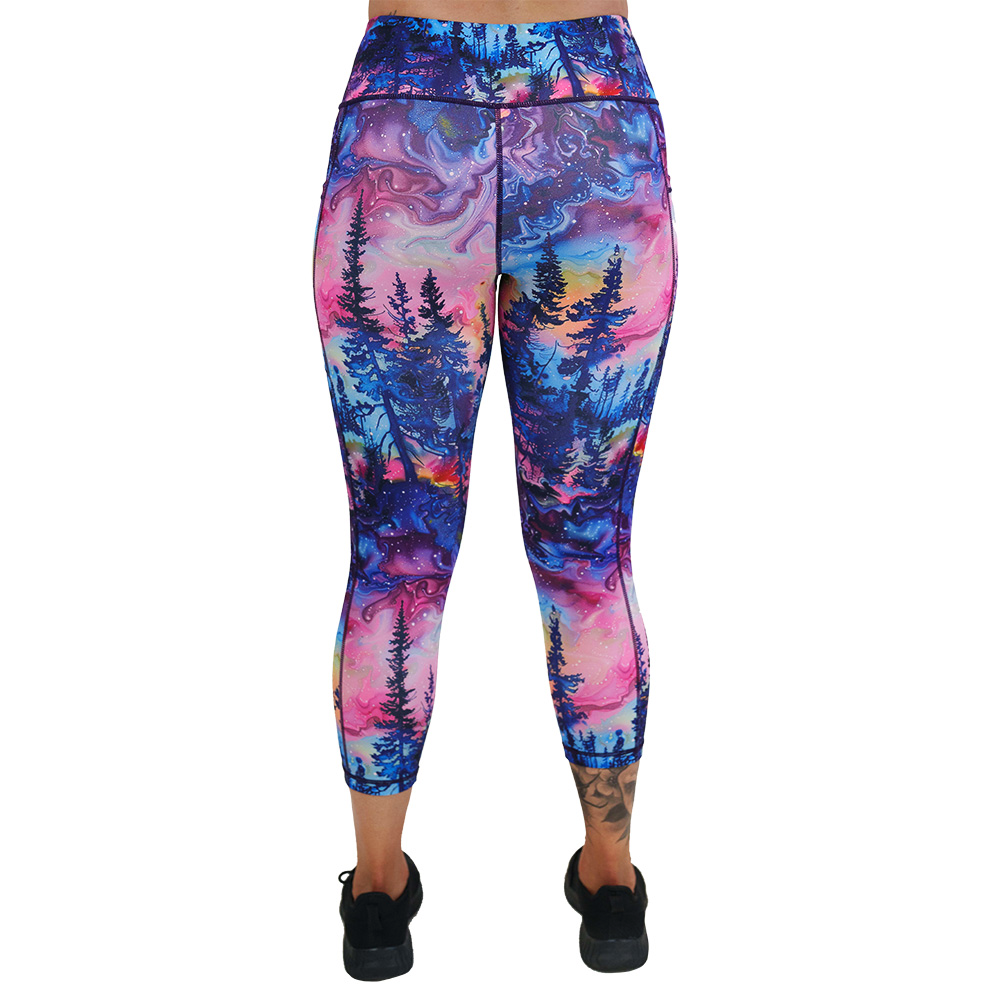 Leggings Zella Capri Multi-couleur Vert Rose Bleu Gris - Taille S/P Pour Yoga - Occasion Très Bon état