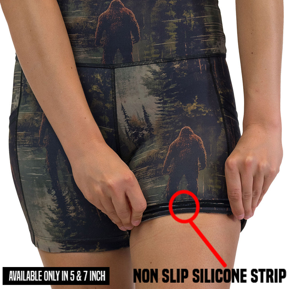non slip strip on the wendigo print shorts