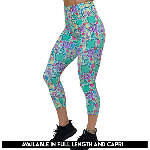 St Patrick's day inspired charms print legging's available lengths