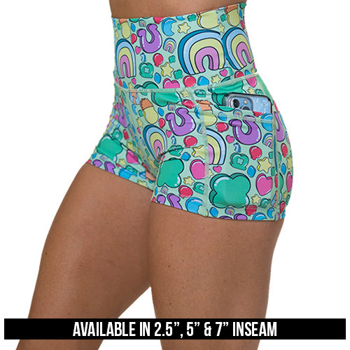 St Patrick's day inspired charms print short's available inseams