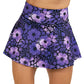 purple floral skirt