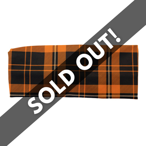 orange plaid headband sold out
