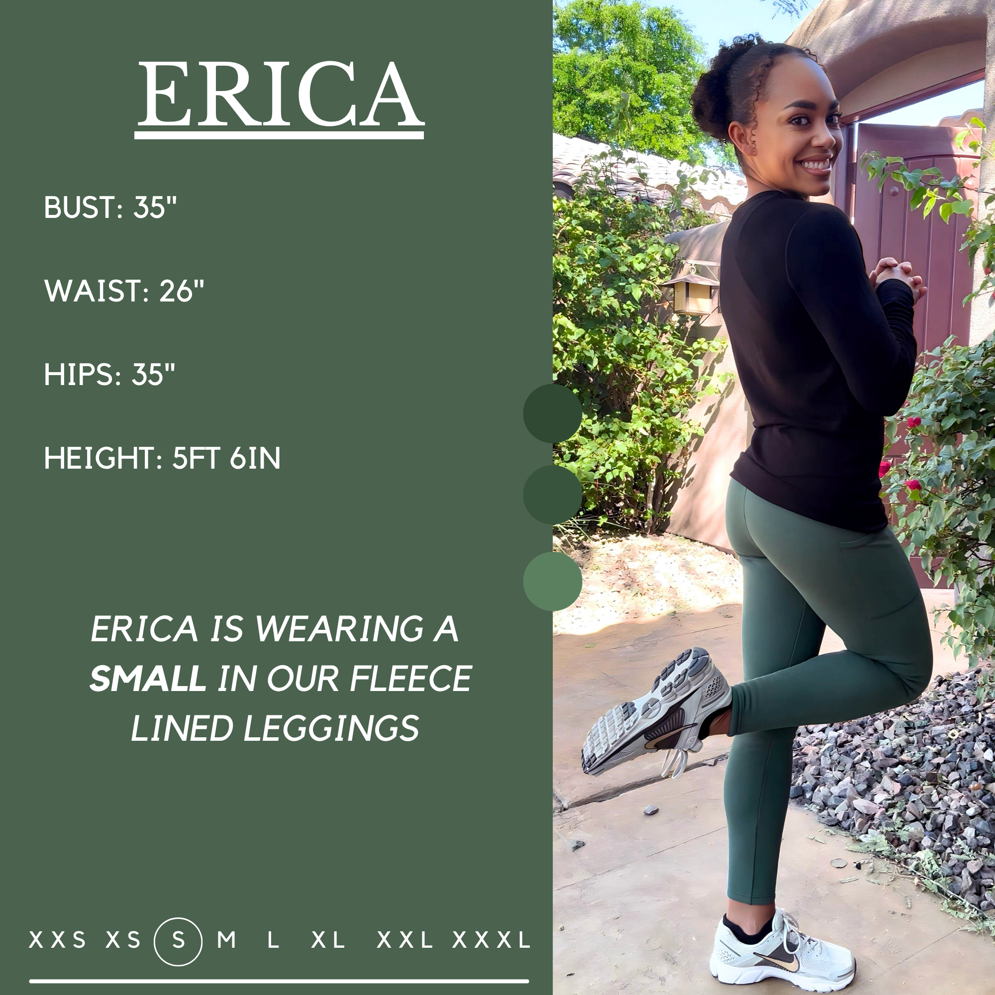 Fleece Lined Leggings | Hunter Green