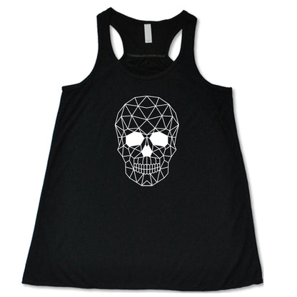 black colored geometric skull shirt