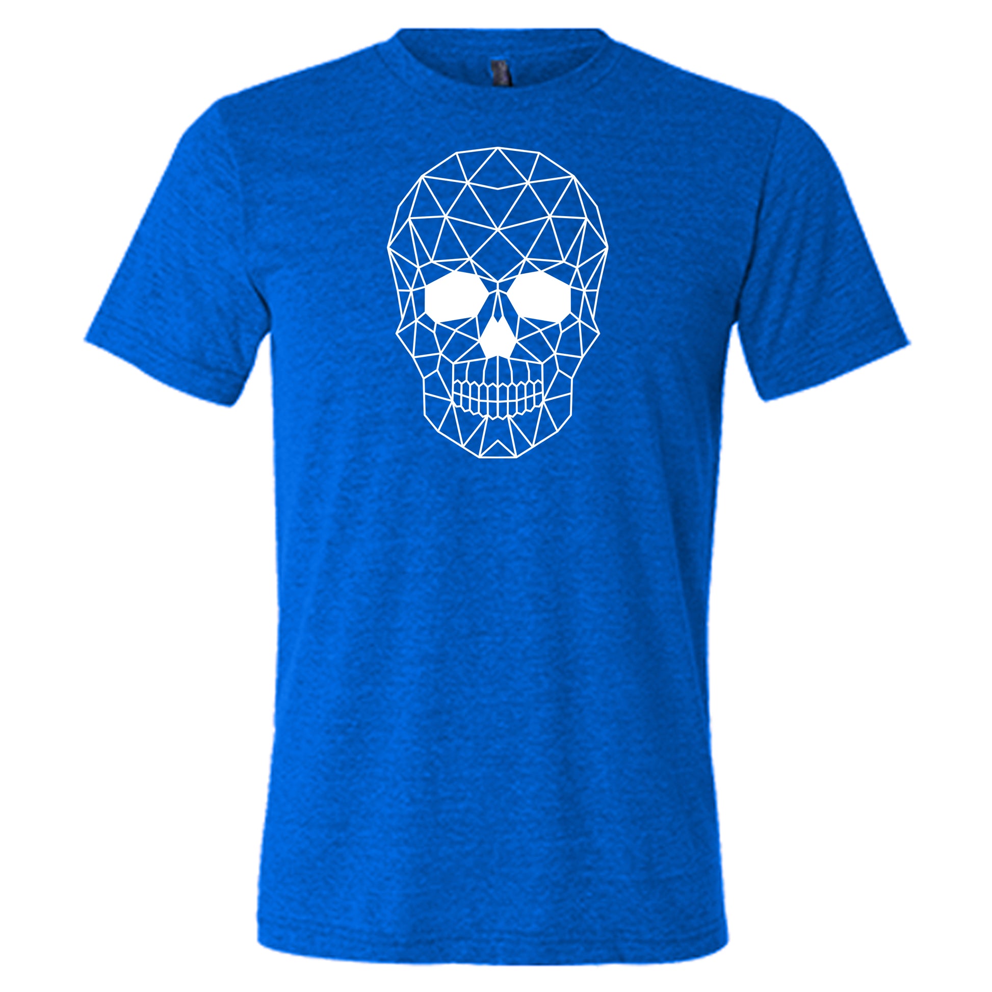 blue geometric skull unisex shirt