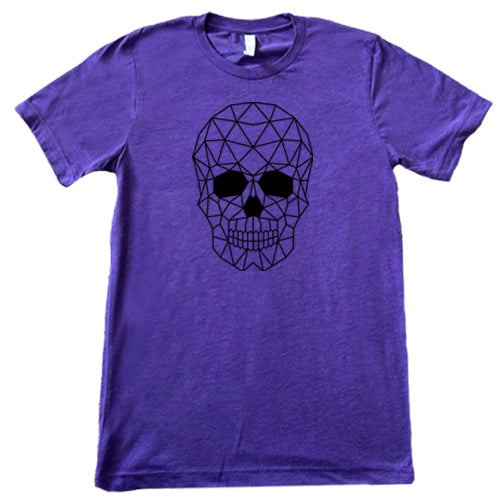 purple geometric skull unisex shirt