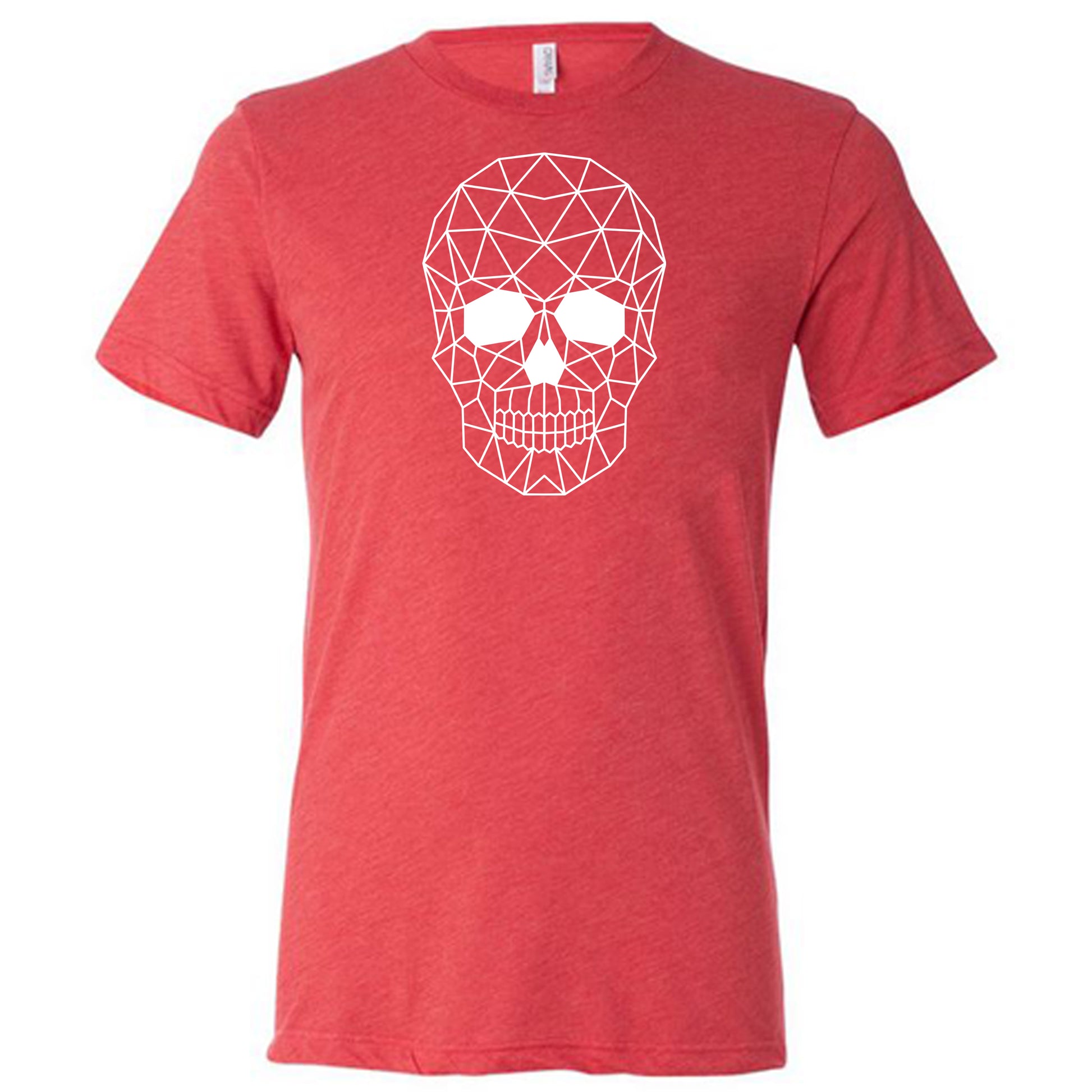 red geometric skull unisex shirt