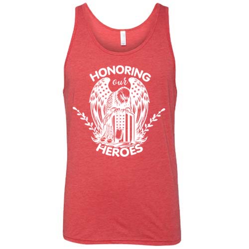 "Honoring Our Heroes" red unisex shirt