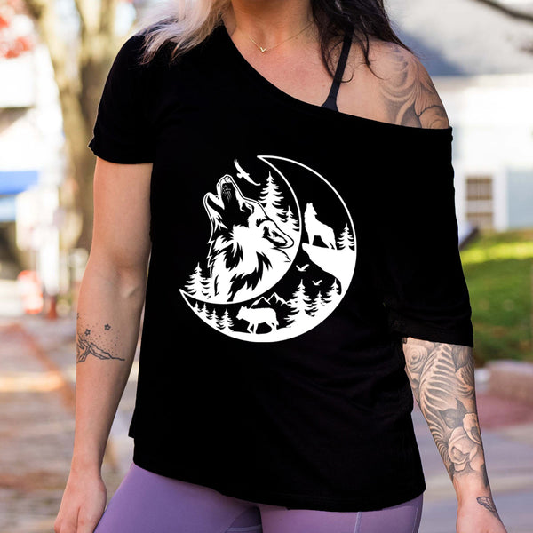 ØMI NFINITY MOON Replica LS Tee Howling Wolf Moon | Slouchy Tee – Constantly Varied Gear