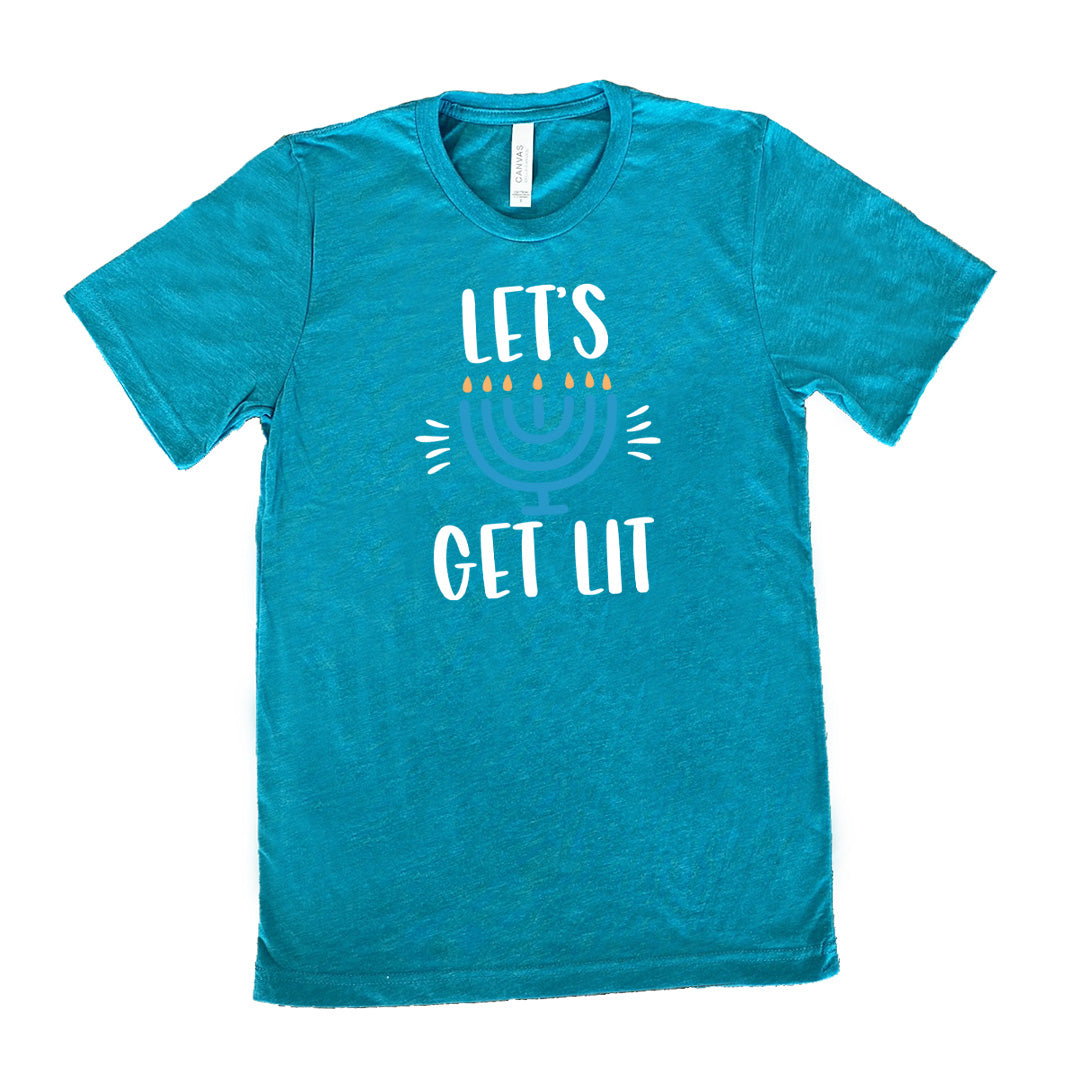 Let's Get Lit Menorah Shirt Unisex