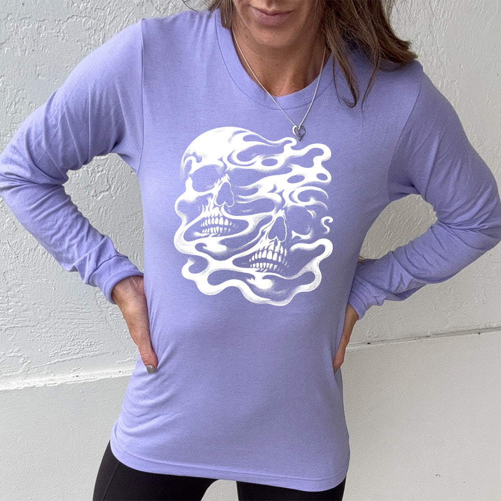 Long Sleeve Tee | Melting Skulls