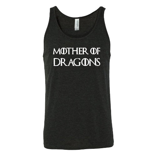 black unisex shirt with the saying "mother of dragons" on it in white